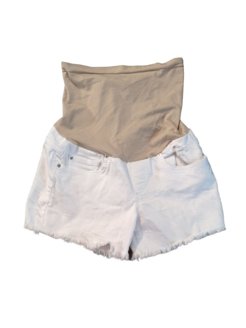 Joe's Jeans White Maternity Ozzie 4" Cut Off Shorts Size 28?